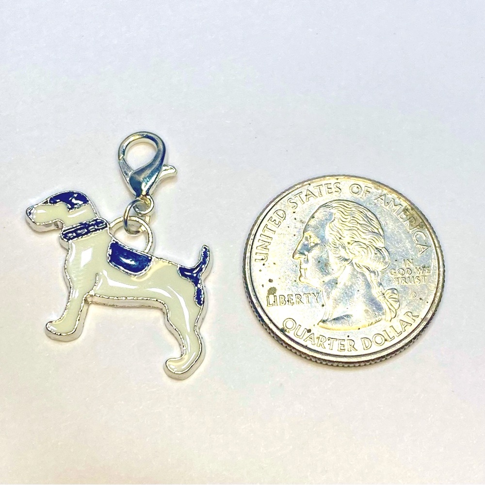 NEW Jack Russell Terrier Dog New Silvertone & Enamel Clip On Bracelet Charm